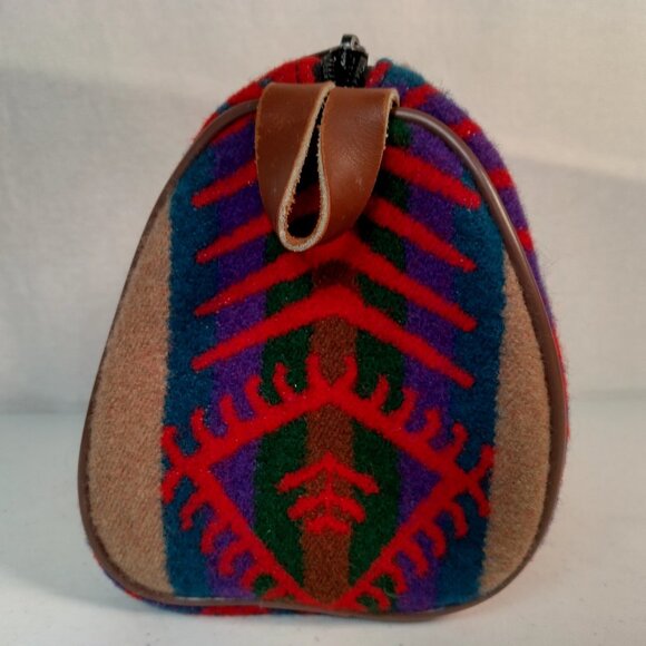 Vintage Pendleton Travel Pouch Cosmetic Toiletry Bag Zip Up Southwestern Wool - Picture 5 of 16